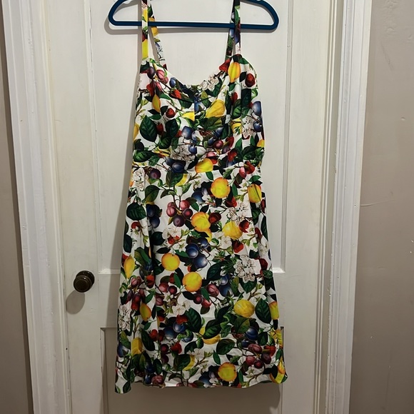 City Chic Women’s 18 Plus Rockabilly  Fruit Salad Dress SPRING 2024 - Picture 6 of 10